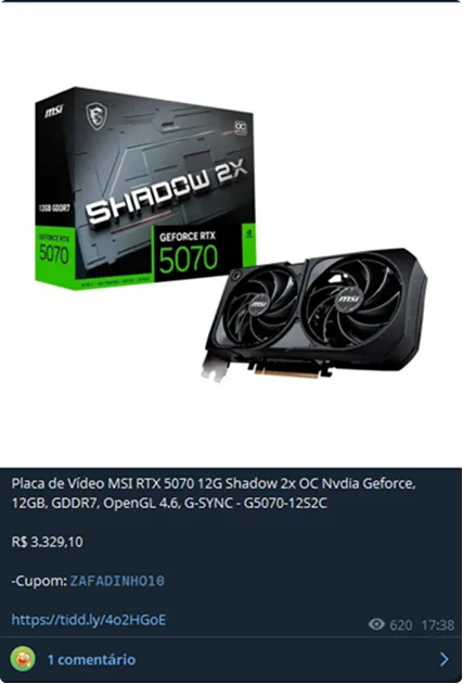 Placa de vídeo em promoção