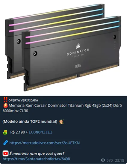 Peça de hardware em promoção